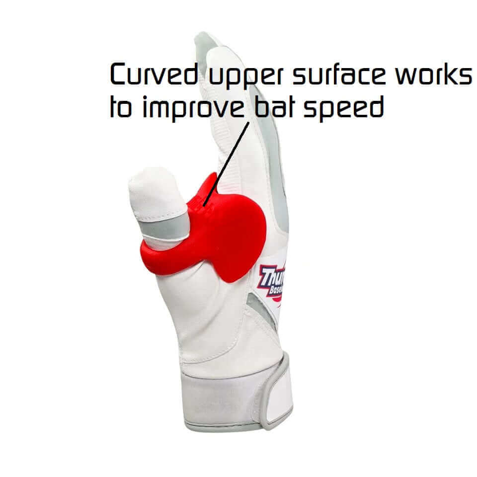 Rally Red ThumbPRO® Baseball Thumb Guard on hand 2