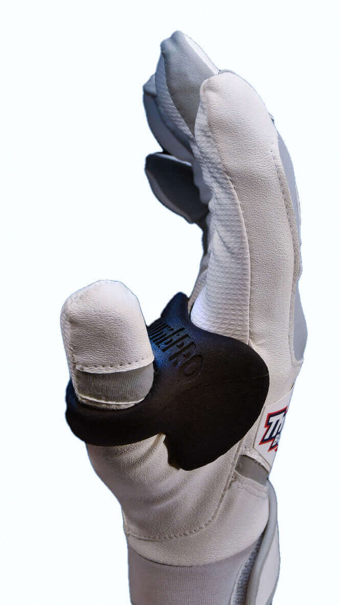 ThumbPRO Performance Baseball and Softball Thumb Guard On The Hand, Pitch Black